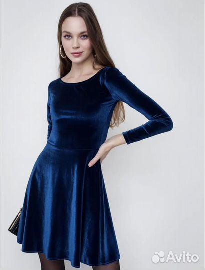 Платье женское бархатное размер 40