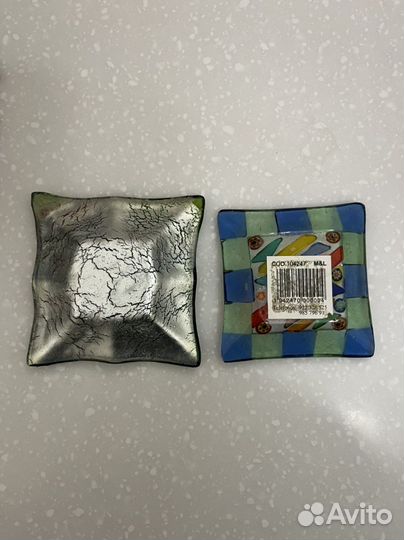 Стекло тарелки Мурано / подсвечники