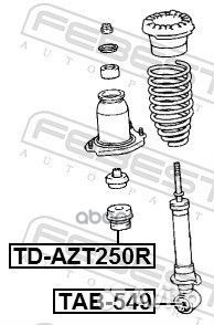 Отбойник заднего амортизатора febest TD-AZT250R