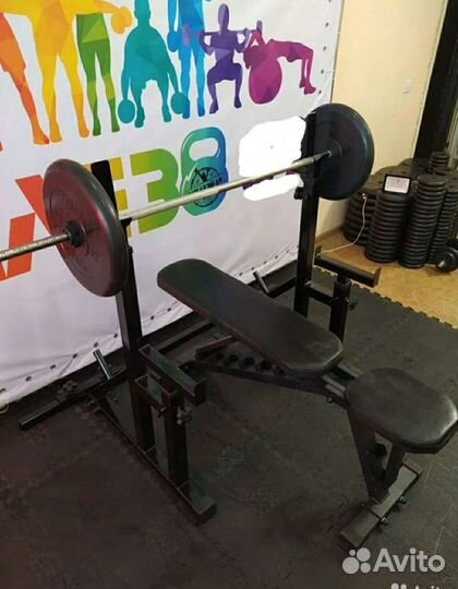 Тренажер + штанга 50 кг