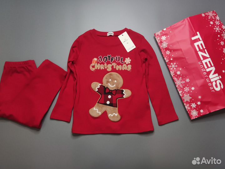 Tezenis Пижама Новая Детская Имбирный пряник