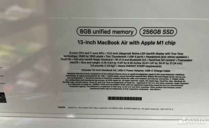 Macbook air m1 новый запечатанный золотой