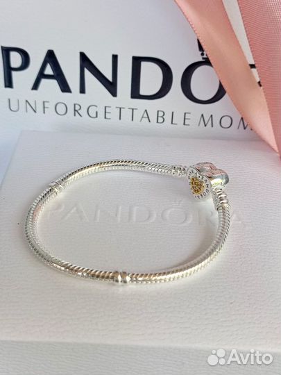 Pandora Браслет Логомания Сердце