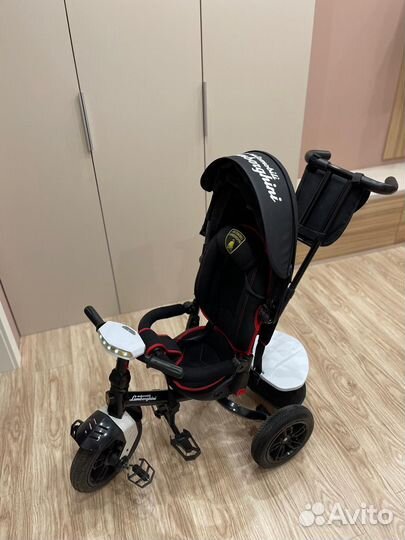 Велосипед 3-х колесный lamborghini с ручкой