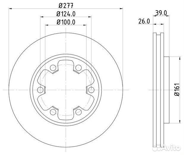Диск тормозной перед