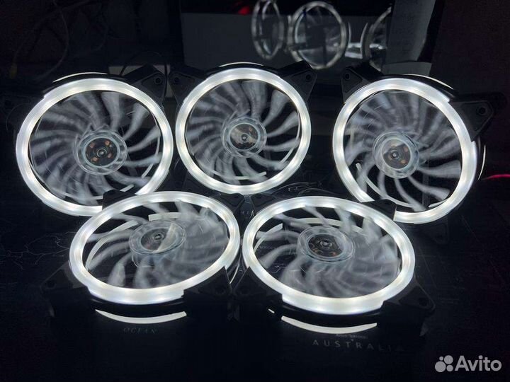 Новый Кулер/вентилятор RGB для корпуса белый 120mm