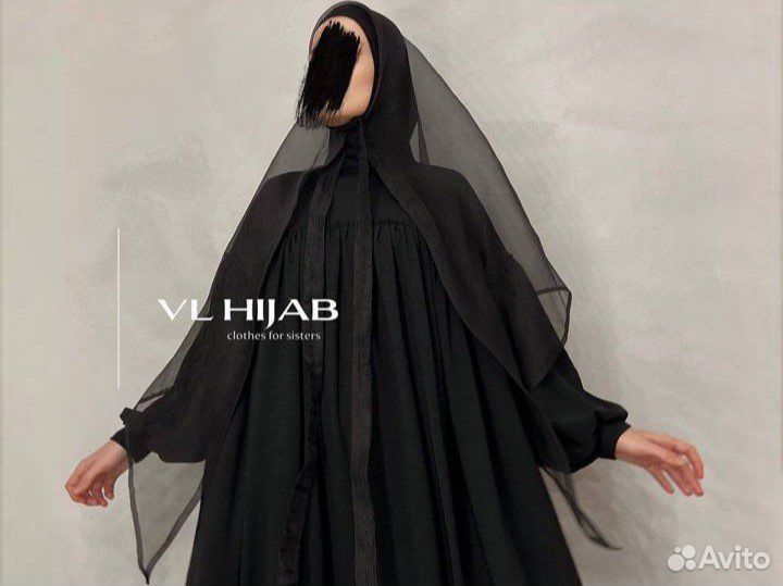 Платок из органзы дымка