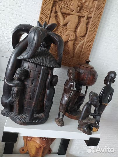 Шкатулка Фигурки эбен, статуэтки, дерево африка