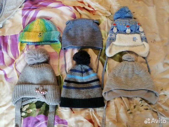 Шапки утеплённые детские до 1 г и на 1-1,5 г