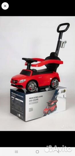 Детская машинка каталка с ручкой