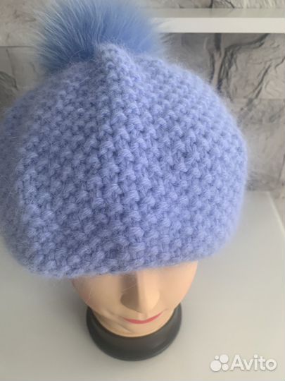 Берет из пуха норки новый