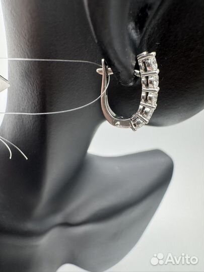 Серьги с бриллиантами дорожка