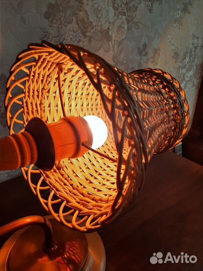 Бра с плетеным абажуром СССР