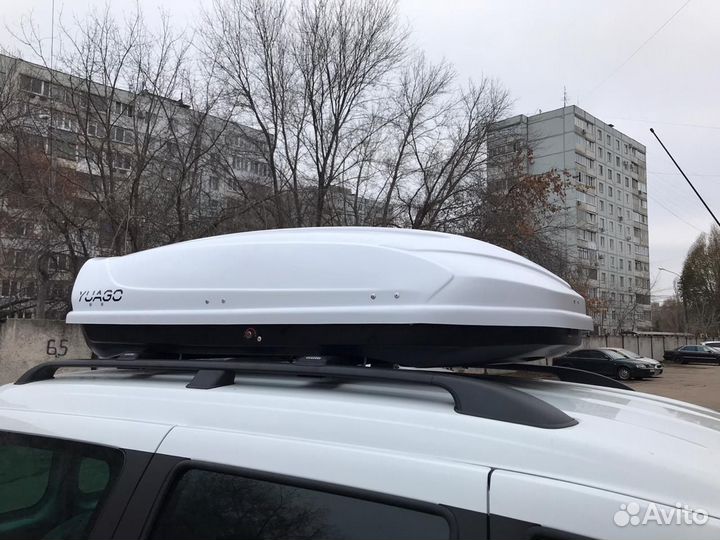 Автобокс Yuago Avatar белый (460л) на Ларгус