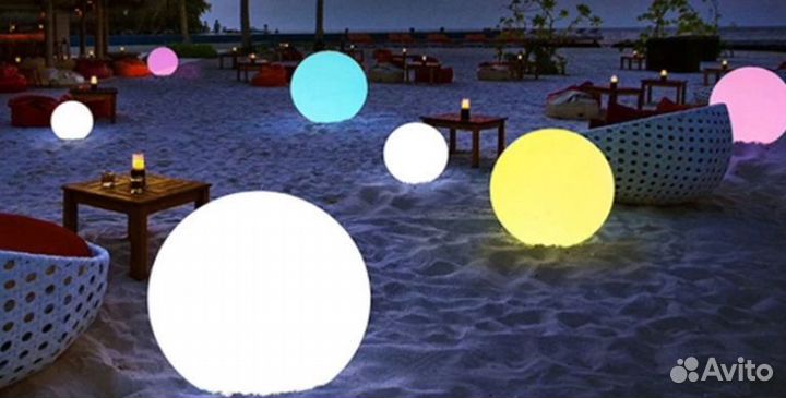 Светильники шары беспроводные с аккумулятором IP68