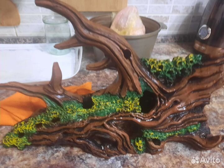 Коряга в аквариум