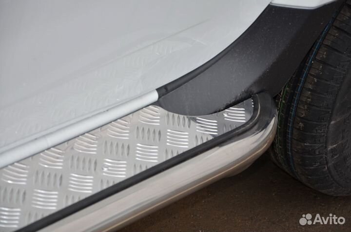 Renault Duster 2017 Пороги с накладным листом