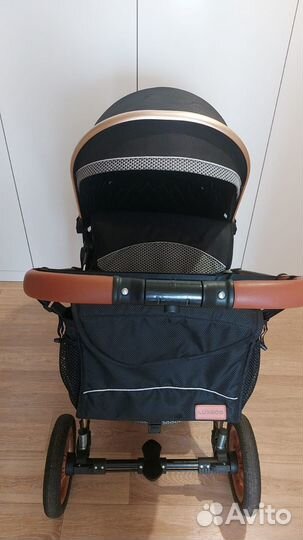 Кроватка с матрасом и бортиками+коляска 2в1