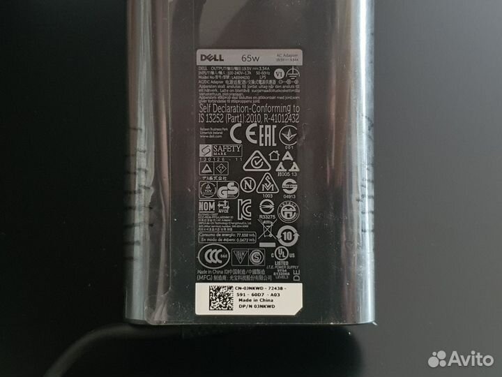 Блок питания ноутбука dell, HP