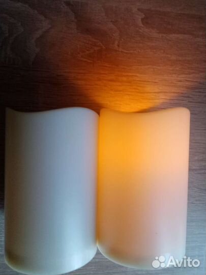 Светильник свеча мерцающяя с таймером 2шт комплект