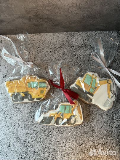 Пряник машинка строительная техника ручная работа