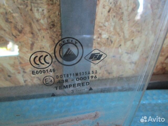 Стекло двери задней левой Geely MK 2008-2015 (1018