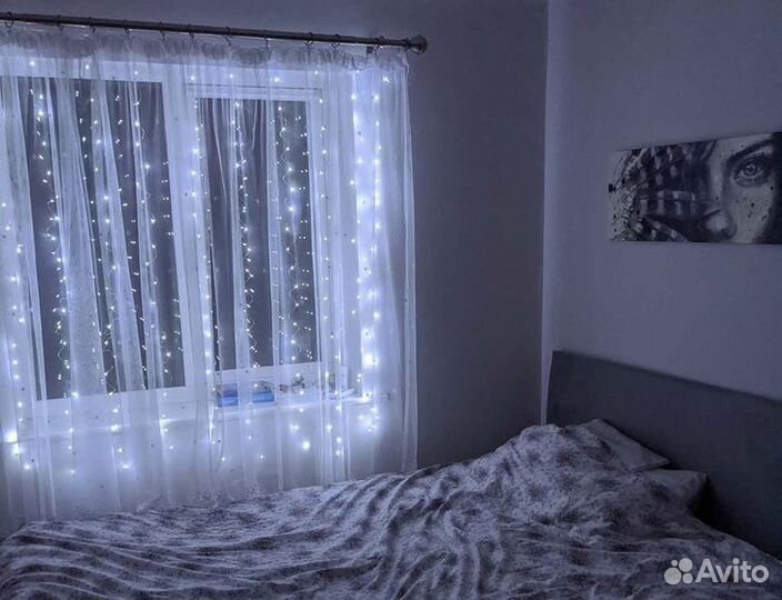 Гирлянда штора занавес
