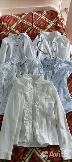Школьные блузки для девочки 140 146 пакетом