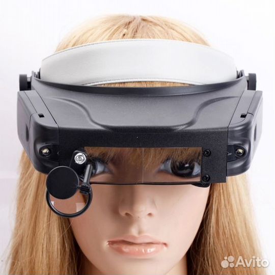 Бинокулярная лупа налобная с подсветкой MG81007-С