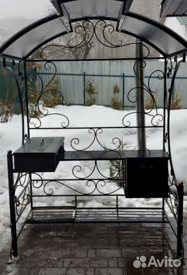 Мангал с печью