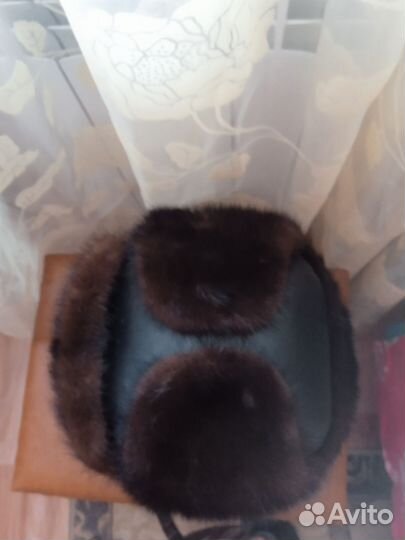 Норковая шапка мужская ушанка