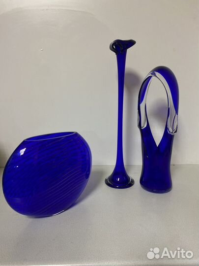 Ваза Сфера. цветное стекло. СССР