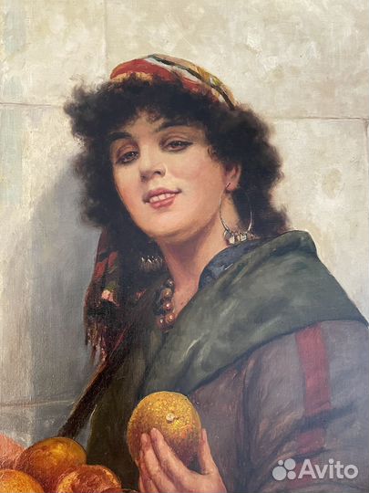 Картина портрет масло Алоиз Брох 1900 60*80 см