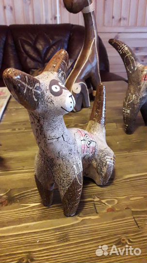 Фигурки котов. Шамотная глина