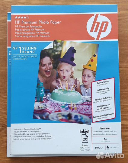 Фотобумага HP а4 20 листов 240 и 170 гр