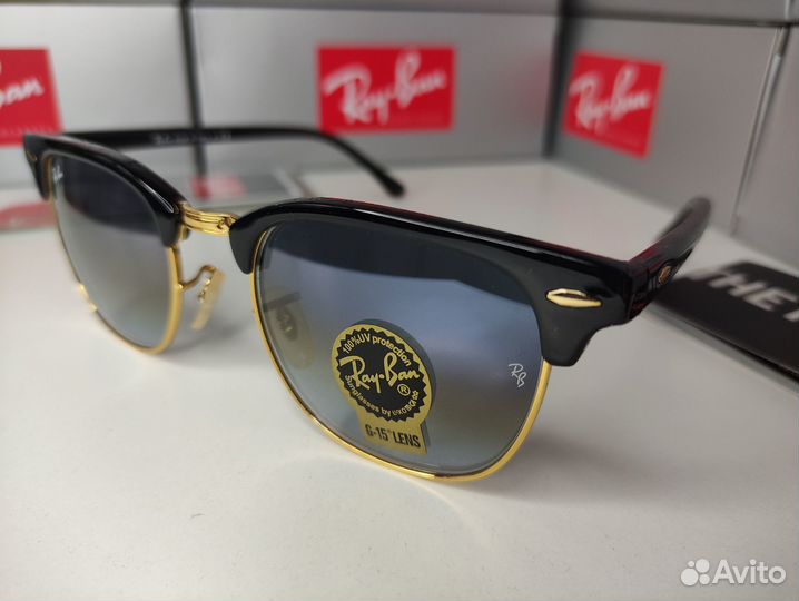 Очки Ray Ban Сlubmaster 3016 светлые