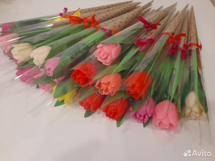 Тюльпан из мыла ручной работы