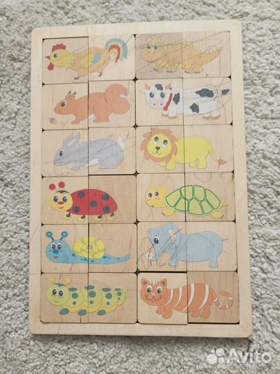 Пазлы для малышей деревянный
