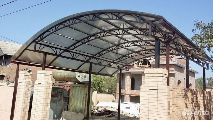 Навесы из Поликарбоната и Профнастила