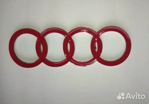 Эмблема значок audi 275х95мм черная