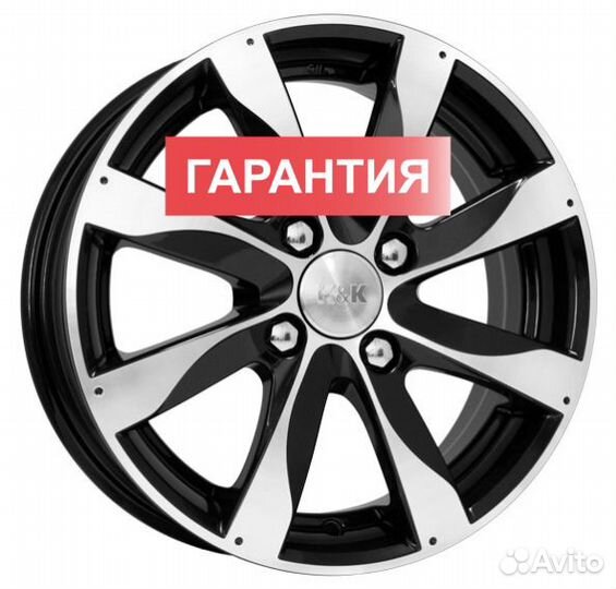 Диски K&K Джемини алмаз черный 6x15 4x100 ET 45 Di