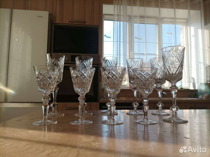 Хрустальные рюмки на ножке СССР
