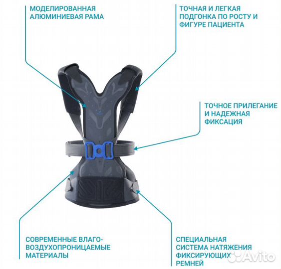 Корсет ортопедический orlett OBS-300 (M2, серый)