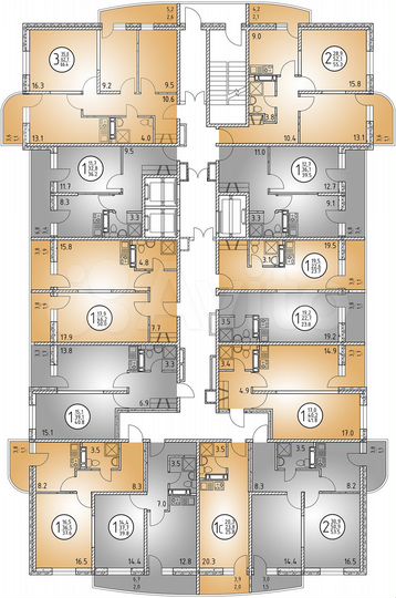 1-к. квартира, 42,2 м², 2/25 эт.
