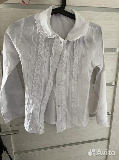 Белая рубашка школьная для девочки