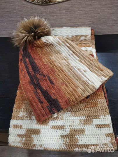 Шапка и снуд женский
