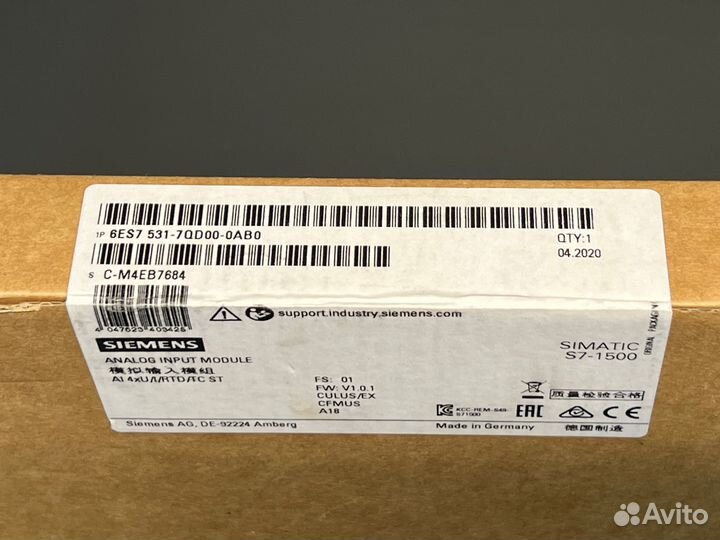 Siemens 6ES7 531-7QD00-0AB0 новый, 2020 г.в. 1 шт