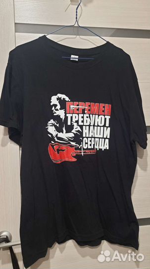 Новая черная футболка Виктор Цой L
