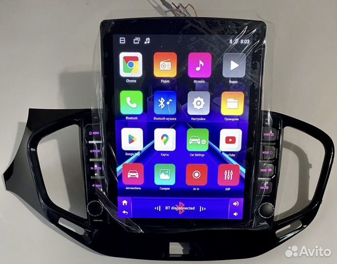 Магнитола android 2din 4/64 в стилье Тесла vesta