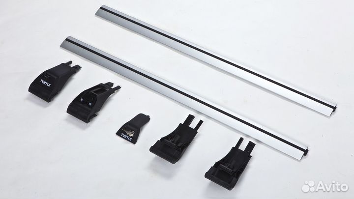 Багажник Turtle на низкие рейлинги серебро